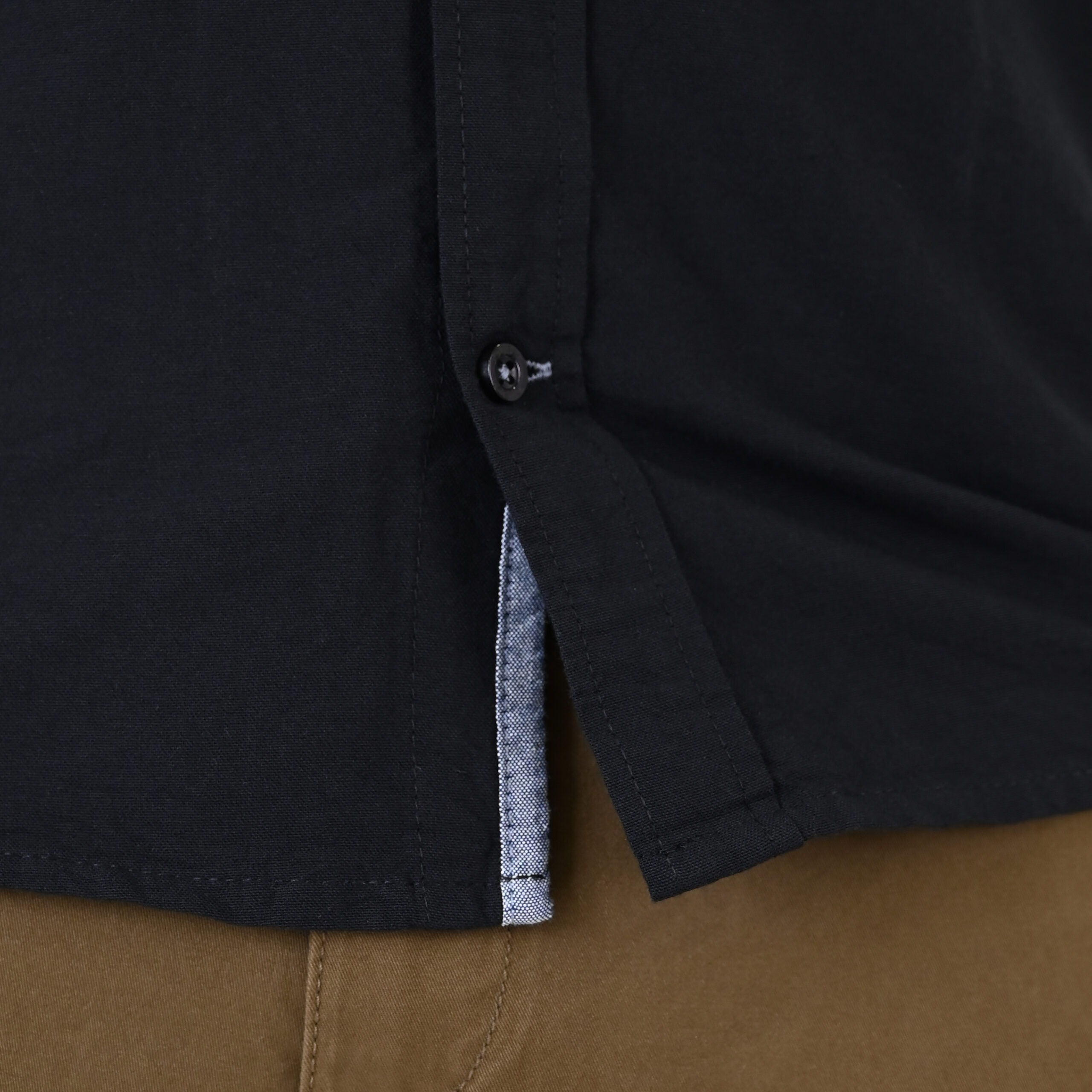 262GS-5225 OXFORD SHIRTS WITH CHEST POCKET AND DENSE EMBROIDERY BLACK - Image 7