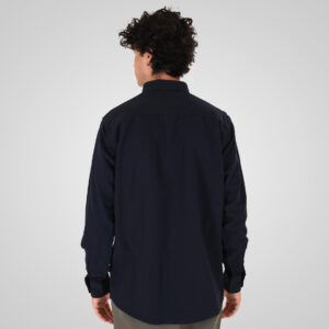 262GS-5225 OXFORD SHIRTS WITH CHEST POCKET AND DENSE EMBROIDERY BLUE MELANGE - Image 4