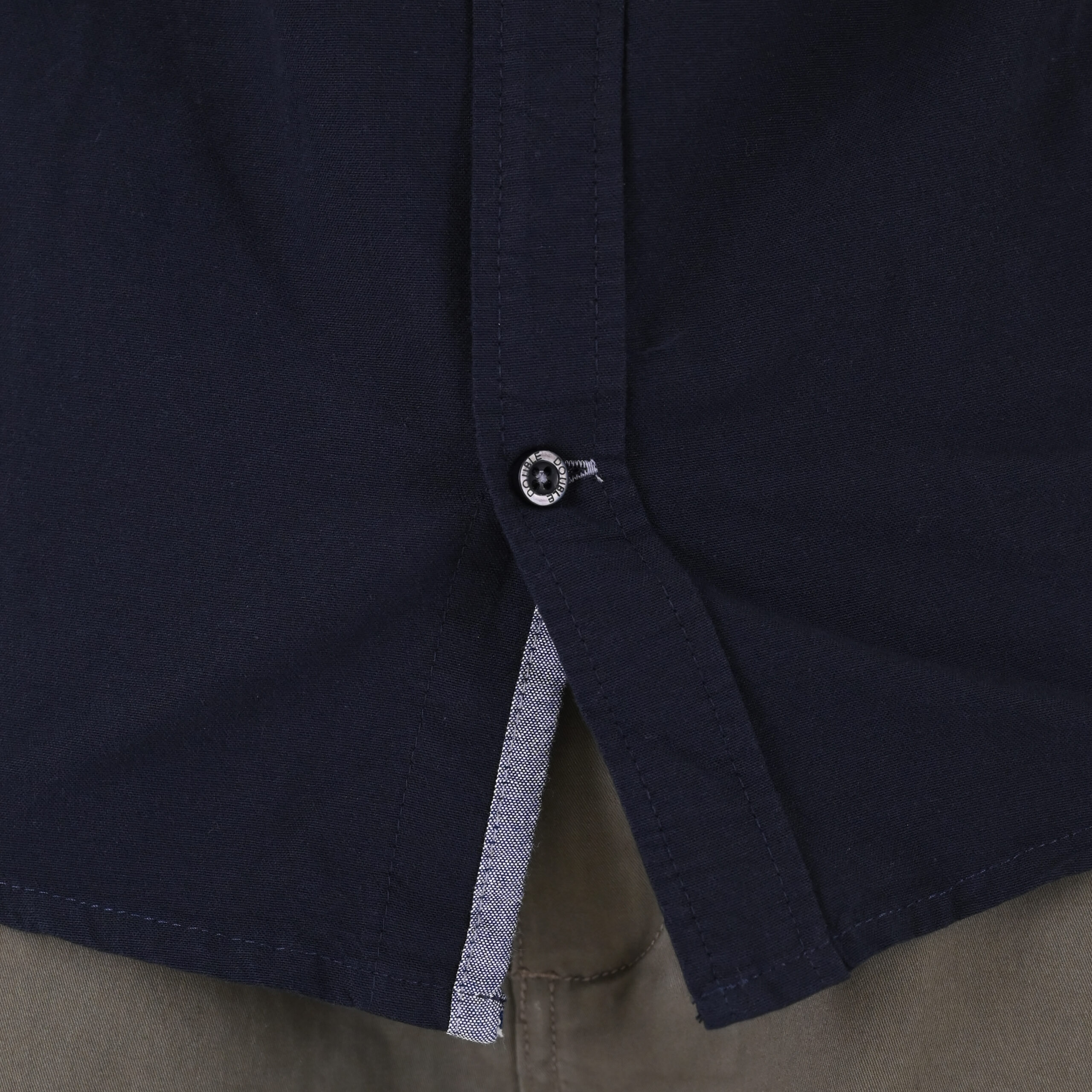 262GS-5225 OXFORD SHIRTS WITH CHEST POCKET AND DENSE EMBROIDERY BLUE MELANGE - Image 7