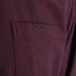 262GS-5225 OXFORD SHIRTS WITH CHEST POCKET AND DENSE EMBROIDERY BORDEAUX MELANGE - Image 5