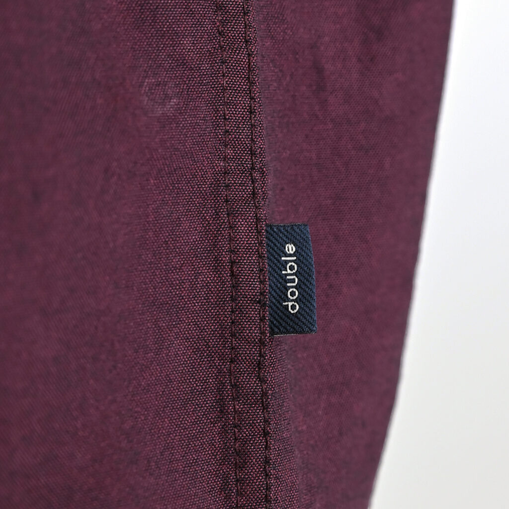 262GS-5225 OXFORD SHIRTS WITH CHEST POCKET AND DENSE EMBROIDERY BORDEAUX MELANGE
