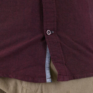 262GS-5225 OXFORD SHIRTS WITH CHEST POCKET AND DENSE EMBROIDERY BORDEAUX MELANGE - Image 7