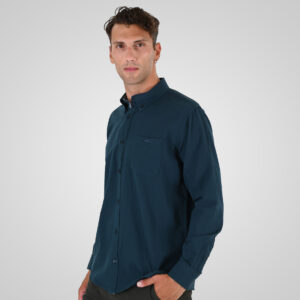 262GS-5225 OXFORD SHIRTS WITH CHEST POCKET AND DENSE EMBROIDERY DK TEAL - Image 3