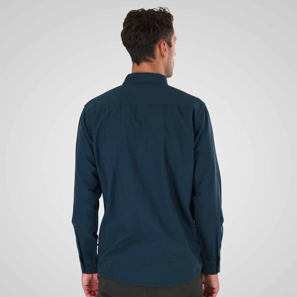 262GS-5225 OXFORD SHIRTS WITH CHEST POCKET AND DENSE EMBROIDERY DK TEAL