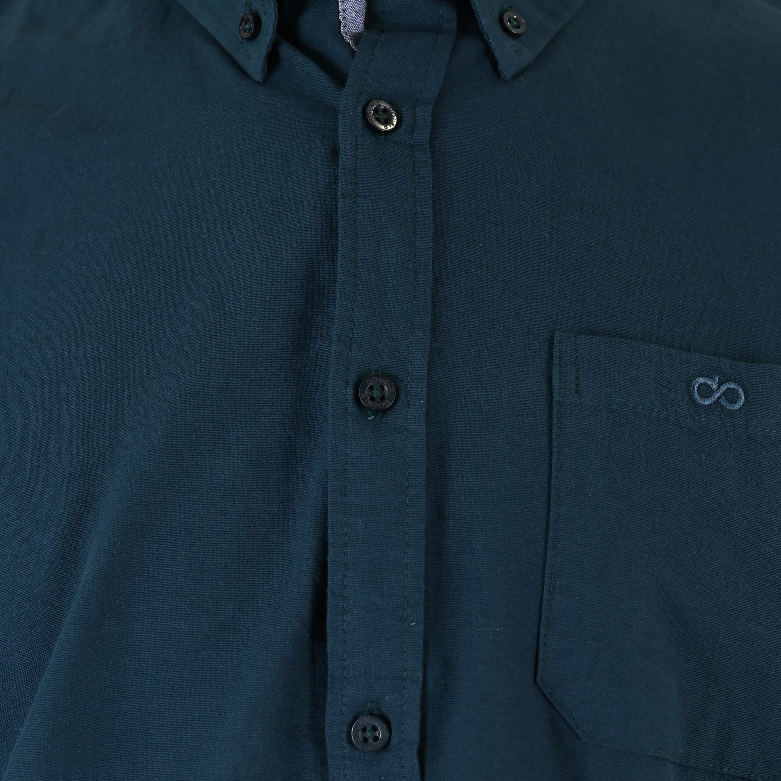 262GS-5225 OXFORD SHIRTS WITH CHEST POCKET AND DENSE EMBROIDERY DK TEAL - Image 5