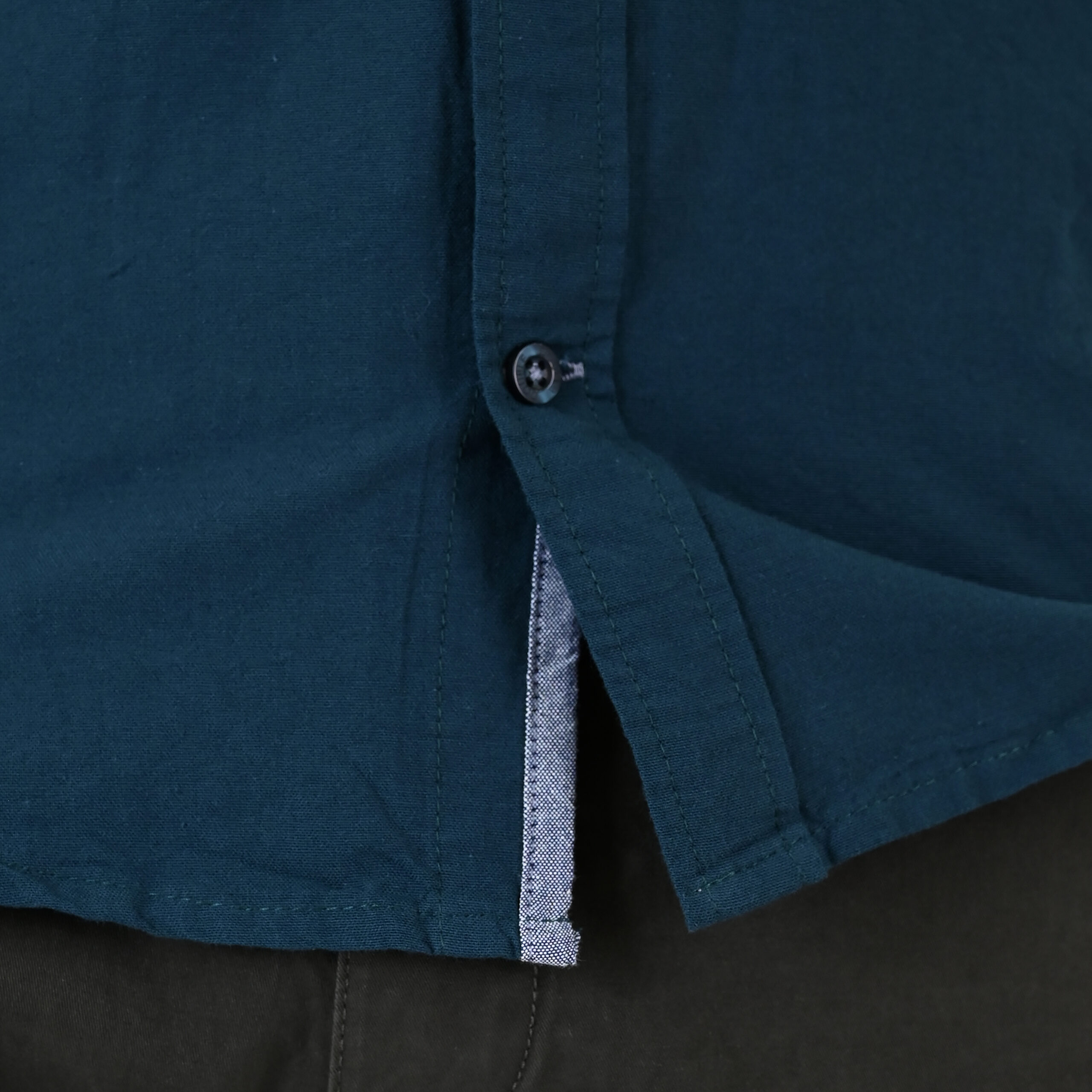 262GS-5225 OXFORD SHIRTS WITH CHEST POCKET AND DENSE EMBROIDERY DK TEAL - Image 6