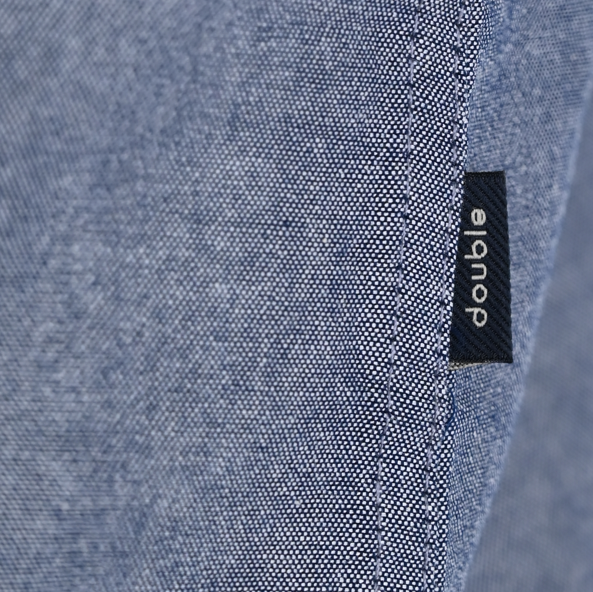 262GS-5225 OXFORD SHIRTS WITH CHEST POCKET AND DENSE EMBROIDERY OXFORD BLUE MELANGE - Image 6