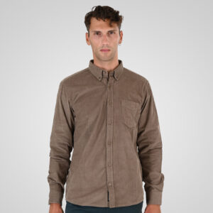 262GS-5226 SHIRTS WITH CHEST POCKET AND DENSE EMBROIDERY (BABY CORDUROY) BEIGE