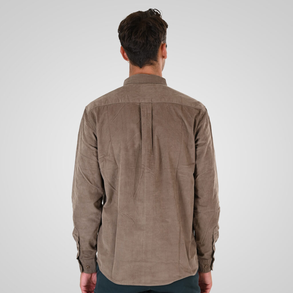 262GS-5226 SHIRTS WITH CHEST POCKET AND DENSE EMBROIDERY (BABY CORDUROY) BEIGE