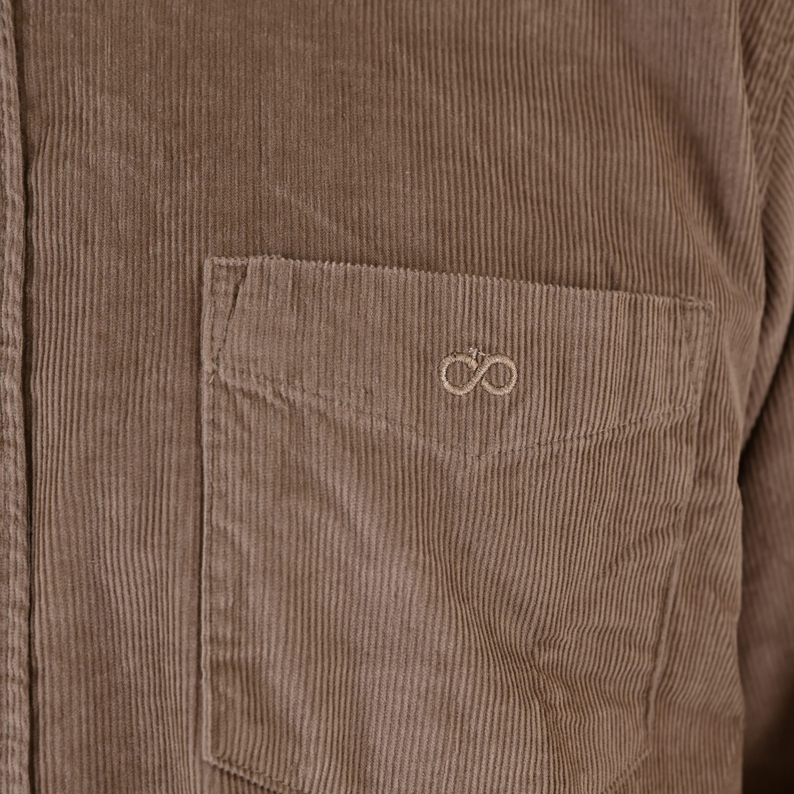 262GS-5226 SHIRTS WITH CHEST POCKET AND DENSE EMBROIDERY (BABY CORDUROY) BEIGE - Image 5