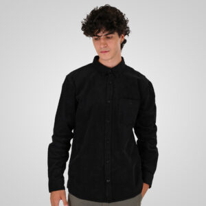 262GS-5226 SHIRTS WITH CHEST POCKET AND DENSE EMBROIDERY (BABY CORDUROY) BLACK