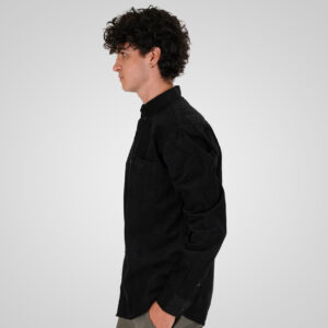 262GS-5226 SHIRTS WITH CHEST POCKET AND DENSE EMBROIDERY (BABY CORDUROY) BLACK - Image 3