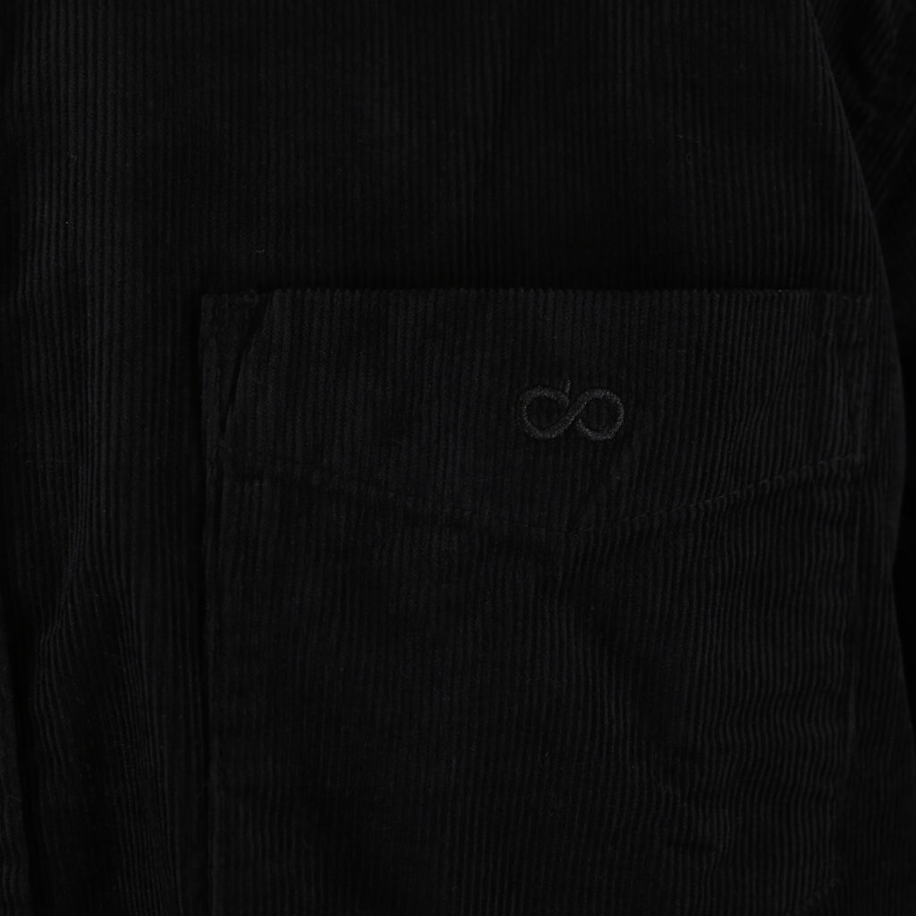 262GS-5226 SHIRTS WITH CHEST POCKET AND DENSE EMBROIDERY (BABY CORDUROY) BLACK