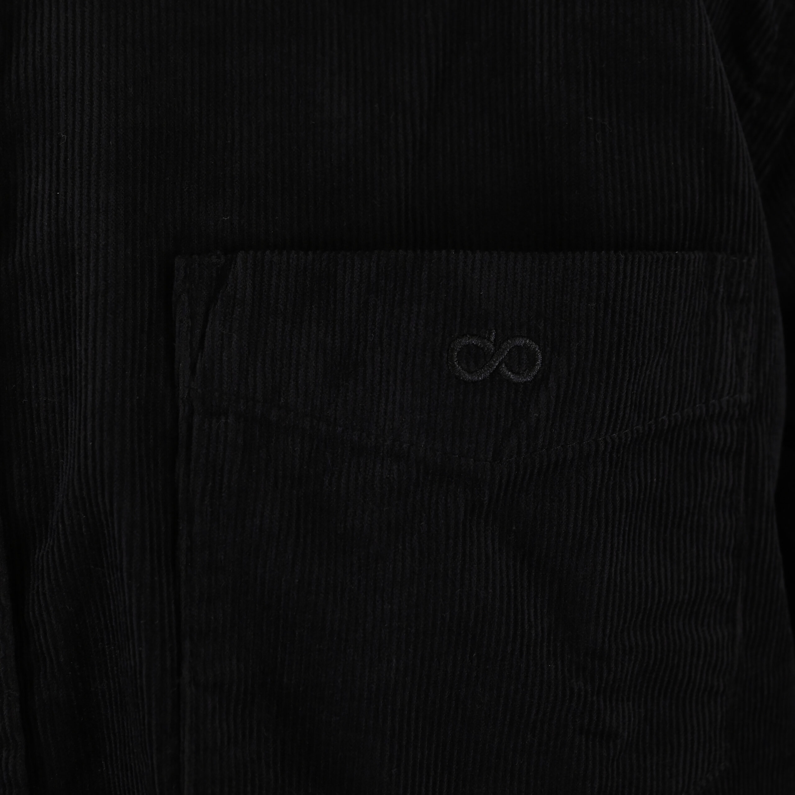 262GS-5226 SHIRTS WITH CHEST POCKET AND DENSE EMBROIDERY (BABY CORDUROY) BLACK - Image 5