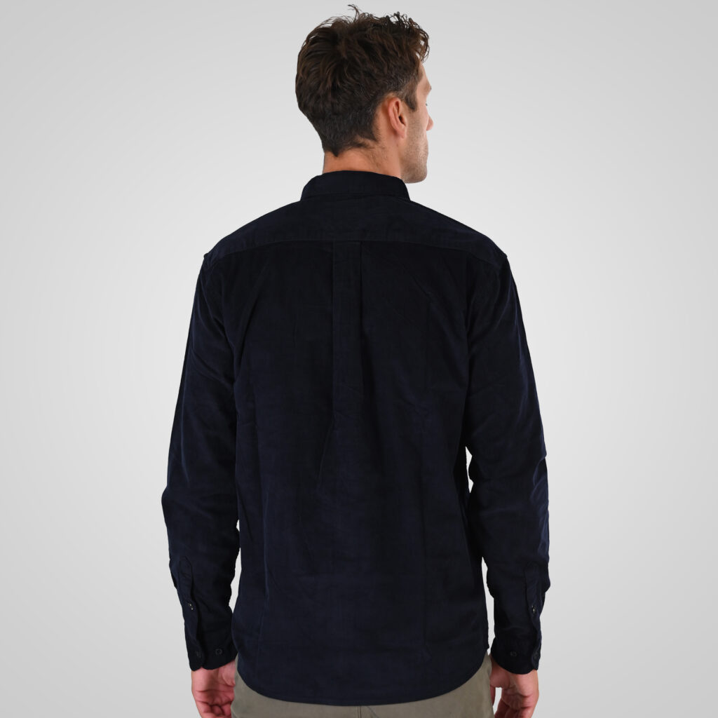 262GS-5226 SHIRTS WITH CHEST POCKET AND DENSE EMBROIDERY (BABY CORDUROY) DK MARINE