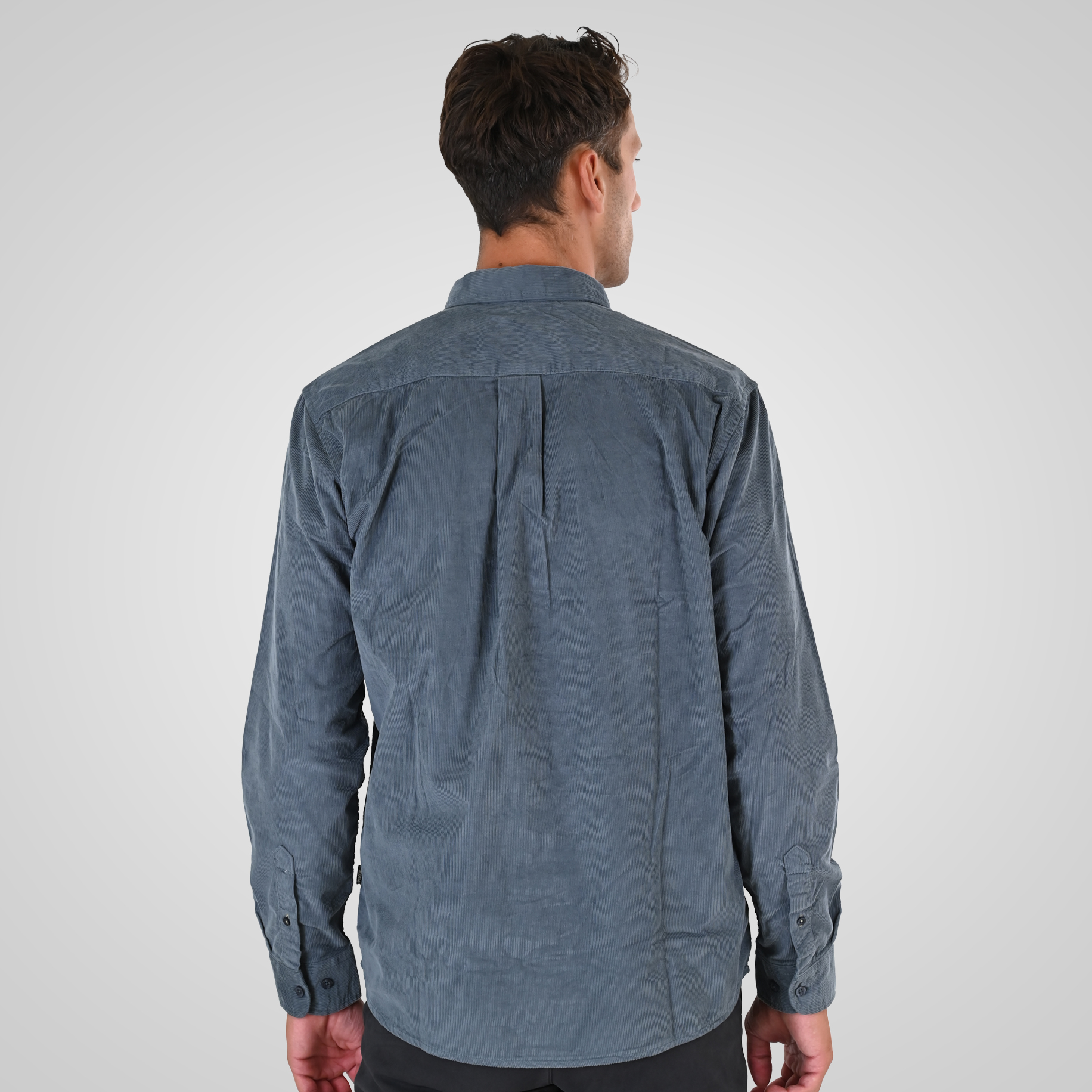 262GS-5226 SHIRTS WITH CHEST POCKET AND DENSE EMBROIDERY (BABY CORDUROY) DUSTY BLUE - Image 4
