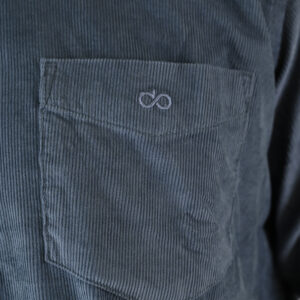 262GS-5226 SHIRTS WITH CHEST POCKET AND DENSE EMBROIDERY (BABY CORDUROY) DUSTY BLUE - Image 5