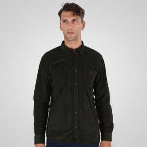 262GS-5226 SHIRTS WITH CHEST POCKET AND DENSE EMBROIDERY (BABY CORDUROY) KHAKI