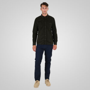 262GS-5226 SHIRTS WITH CHEST POCKET AND DENSE EMBROIDERY (BABY CORDUROY) KHAKI