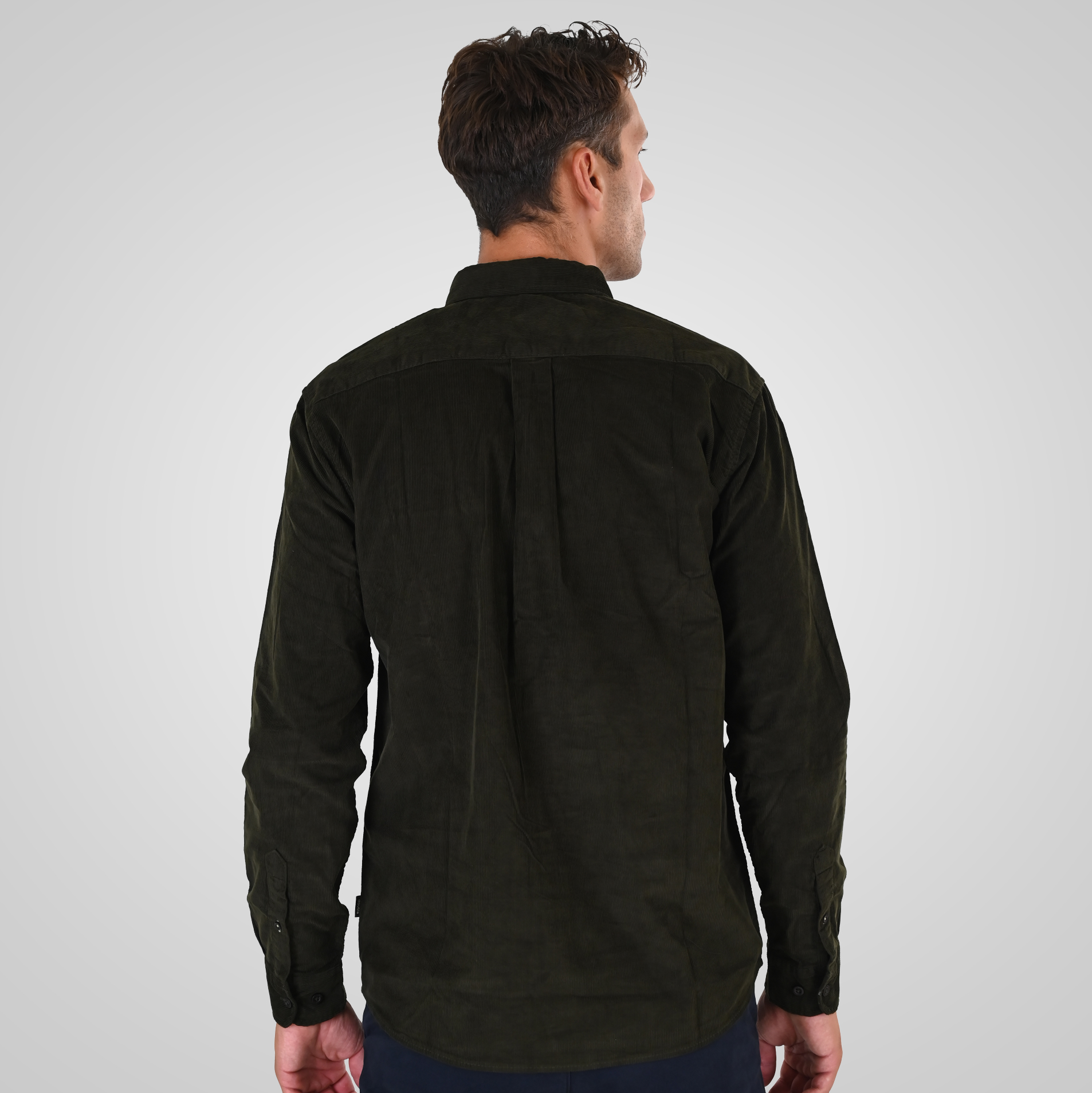 262GS-5226 SHIRTS WITH CHEST POCKET AND DENSE EMBROIDERY (BABY CORDUROY) KHAKI - Image 4