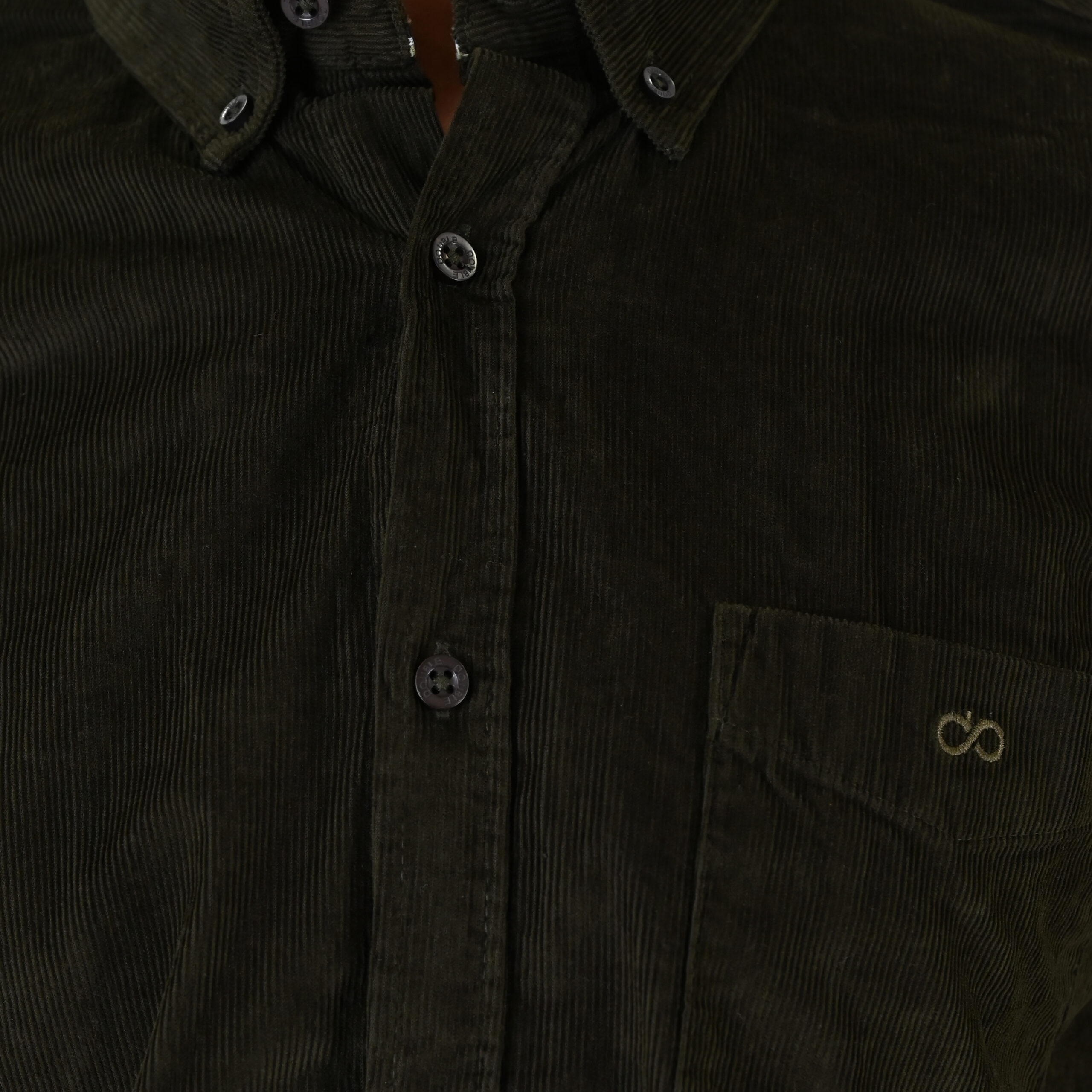 262GS-5226 SHIRTS WITH CHEST POCKET AND DENSE EMBROIDERY (BABY CORDUROY) KHAKI - Image 5