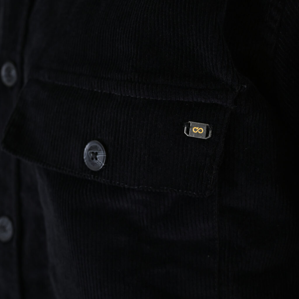 262GS-5227 OVERSHIRTS WITH CHEST POCKETS (HEAVY CORDUROY) BLACK