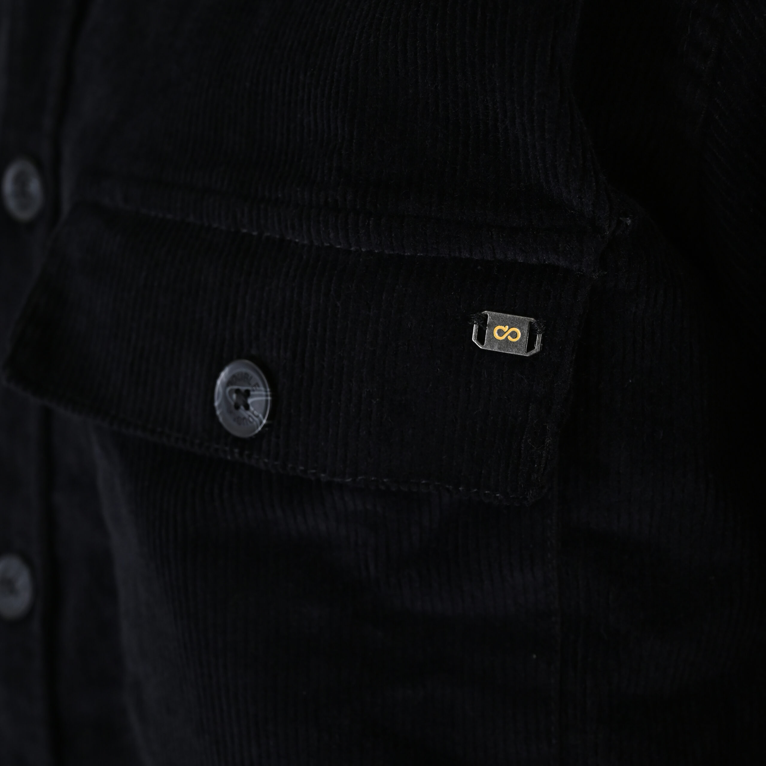 262GS-5227 OVERSHIRTS WITH CHEST POCKETS (HEAVY CORDUROY) BLACK - Image 5