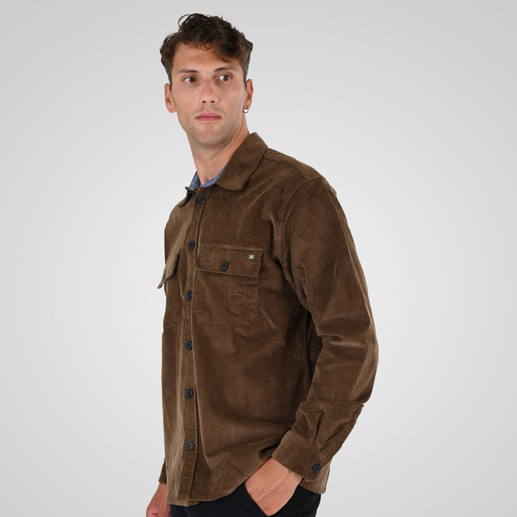 262GS-5227 OVERSHIRTS WITH CHEST POCKETS (HEAVY CORDUROY) CAMEL