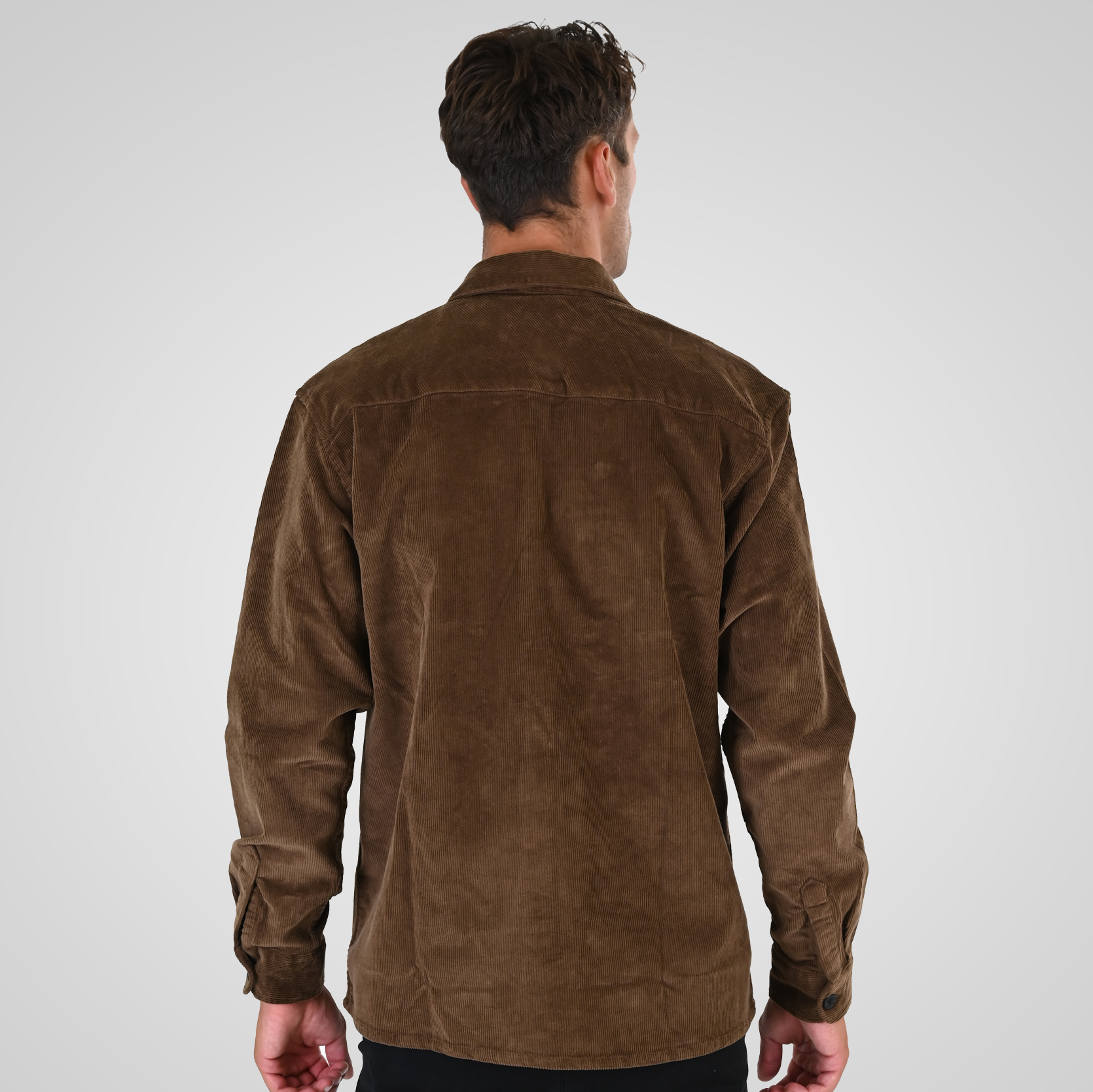 262GS-5227 OVERSHIRTS WITH CHEST POCKETS (HEAVY CORDUROY) CAMEL - Image 4