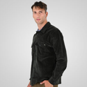 262GS-5227 OVERSHIRTS WITH CHEST POCKETS (HEAVY CORDUROY) DK OLIVE - Image 3