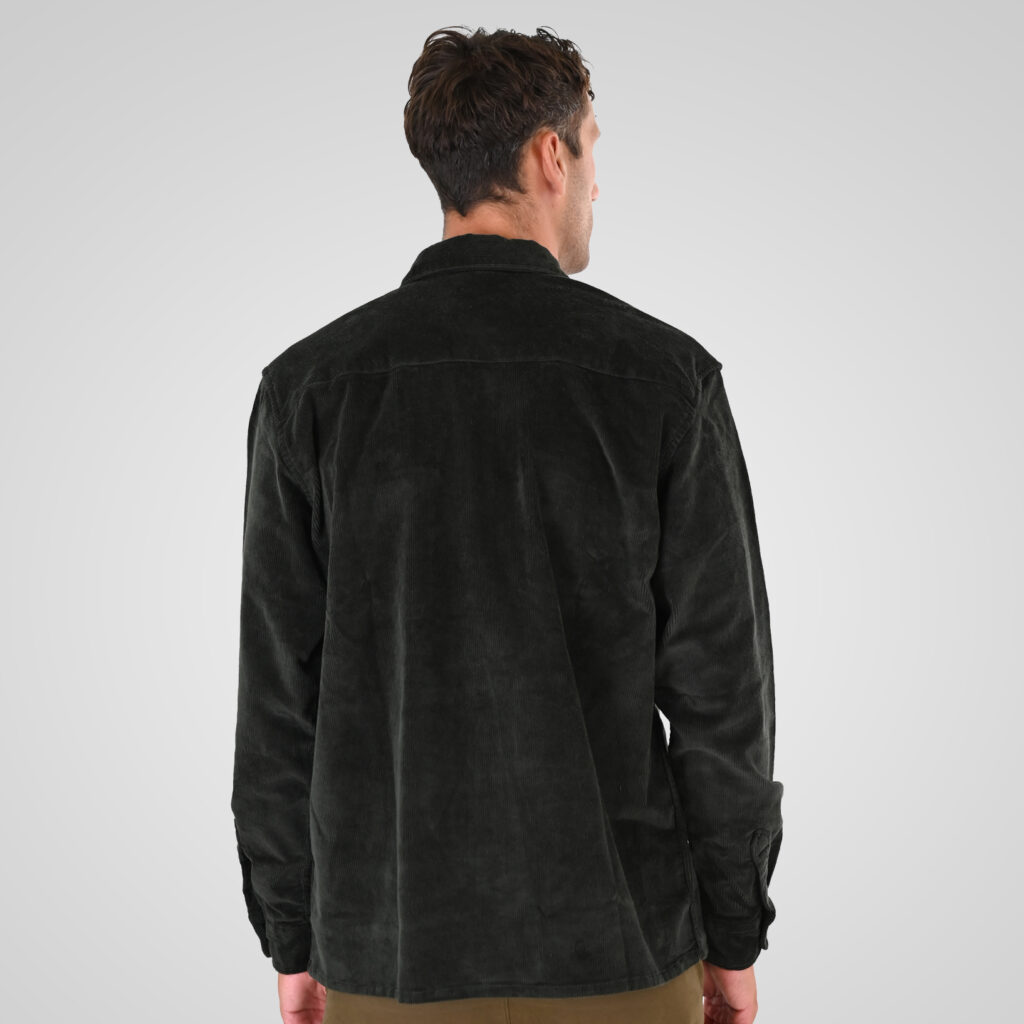 262GS-5227 OVERSHIRTS WITH CHEST POCKETS (HEAVY CORDUROY) DK OLIVE