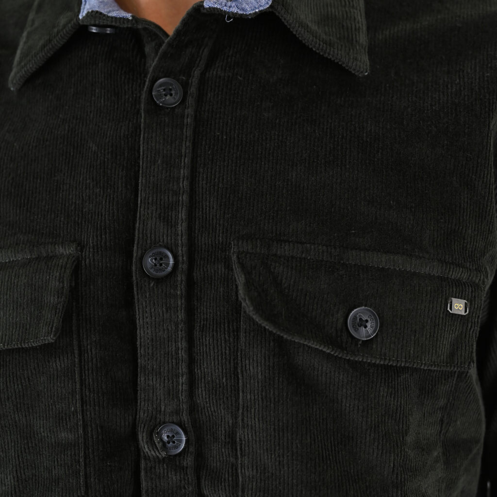262GS-5227 OVERSHIRTS WITH CHEST POCKETS (HEAVY CORDUROY) DK OLIVE