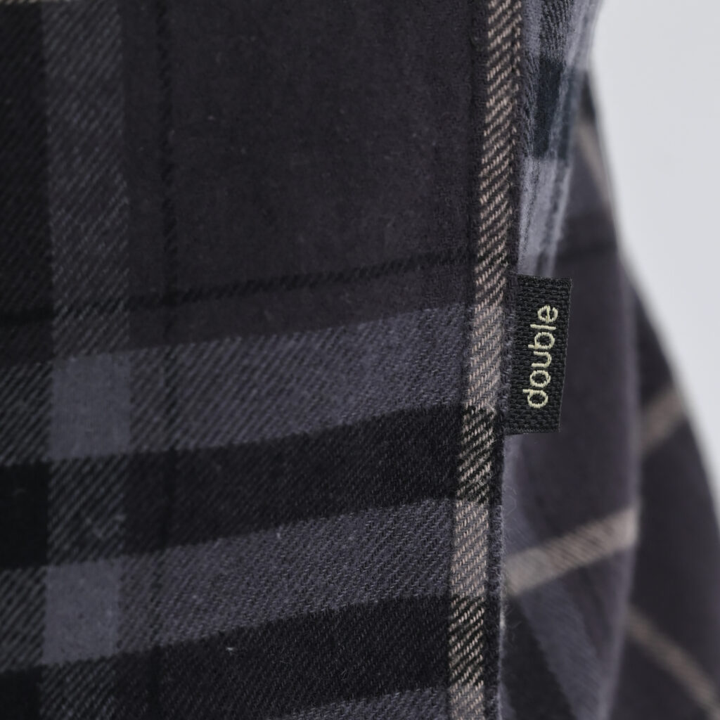 262GS-5233 SHIRTS FLANNEL WITH CHEST POCKETS CC1 BLACK-GREY