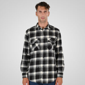 262GS-5233 SHIRTS FLANNEL WITH CHEST POCKETS CC12 BROWN-BEIGE