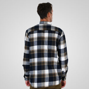 262GS-5233 SHIRTS FLANNEL WITH CHEST POCKETS CC3 NAVY-BEIGE - Image 4