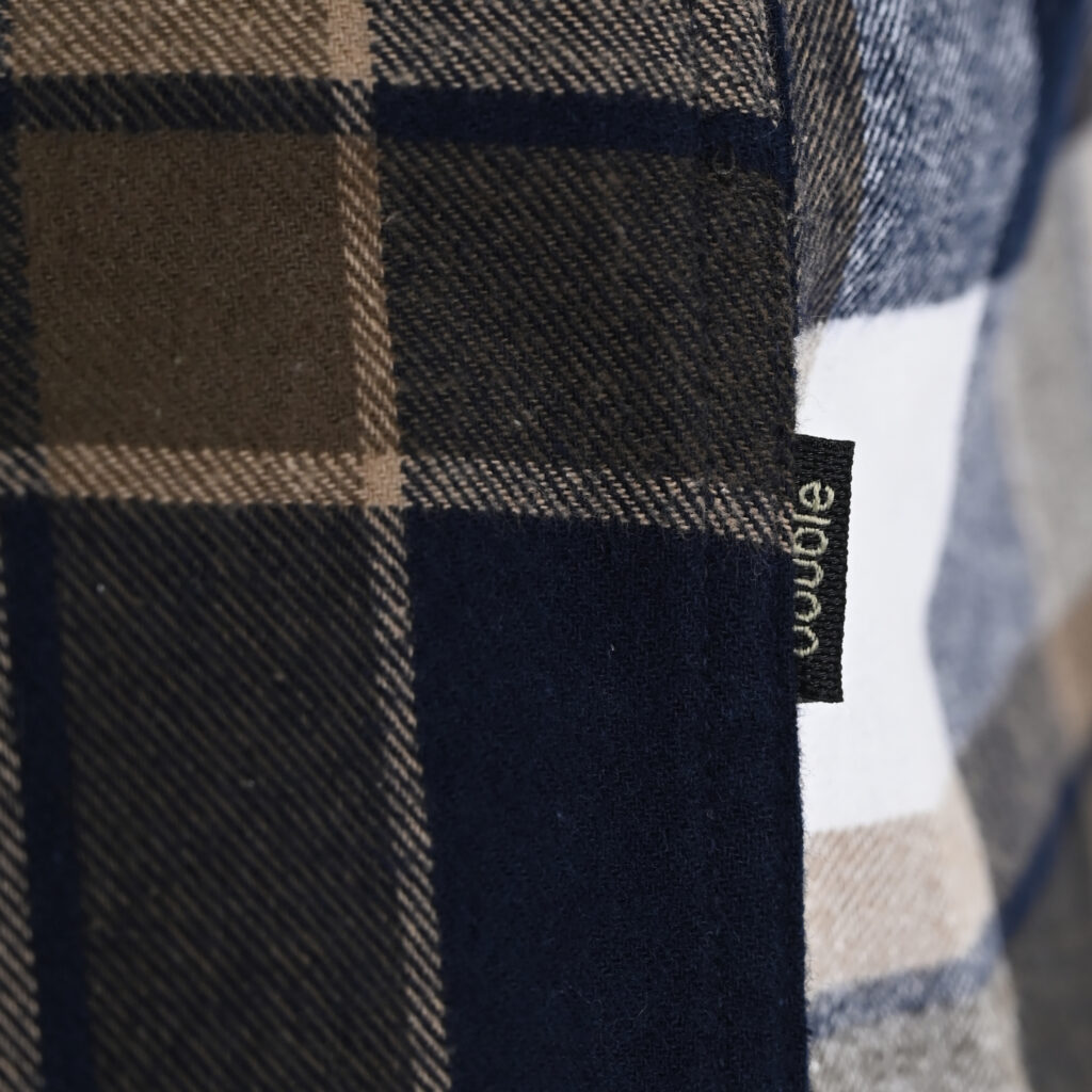 262GS-5233 SHIRTS FLANNEL WITH CHEST POCKETS CC3 NAVY-BEIGE