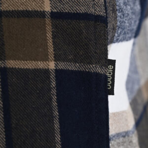 262GS-5233 SHIRTS FLANNEL WITH CHEST POCKETS CC3 NAVY-BEIGE - Image 6