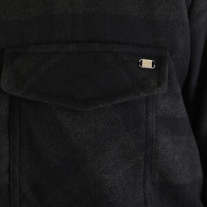 262GS-5236 OVERSHIRTS WITH ZIPPER AND LIGHT PADDING (HEAVY FLANNEL) CC8 BLACK ANTHRACITE - Image 5