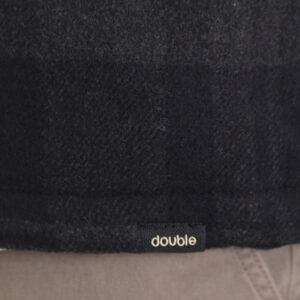 262GS-5236 OVERSHIRTS WITH ZIPPER AND LIGHT PADDING (HEAVY FLANNEL) CC8 BLACK ANTHRACITE - Image 6