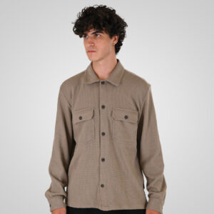 262GS-5237 OVERSHIRTS SPECIAL FABRIC (WAFFLE) LT TAUPE