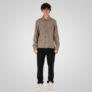 262GS-5237 OVERSHIRTS SPECIAL FABRIC (WAFFLE) LT TAUPE