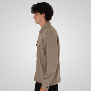 262GS-5237 OVERSHIRTS SPECIAL FABRIC (WAFFLE) LT TAUPE - Image 3