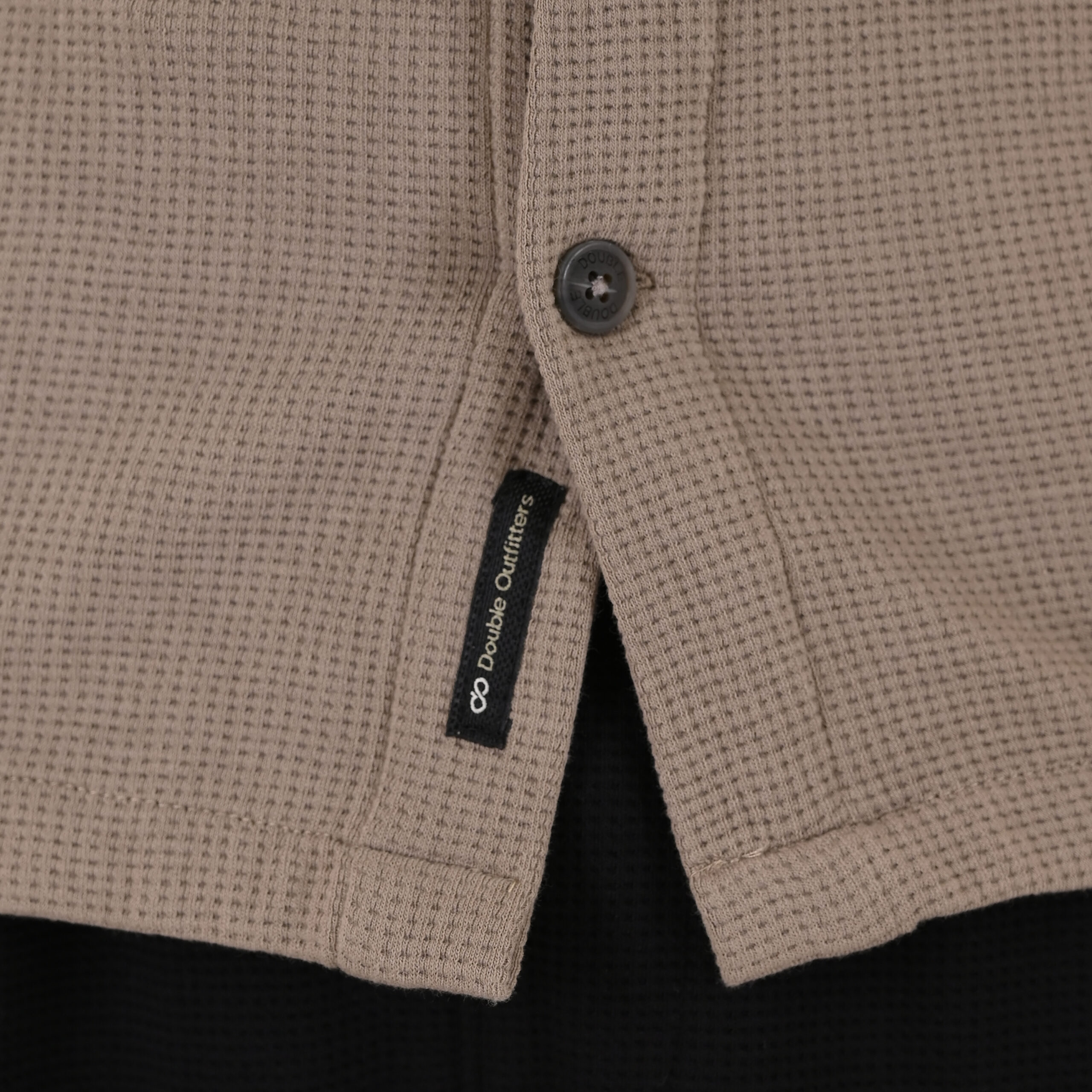 262GS-5237 OVERSHIRTS SPECIAL FABRIC (WAFFLE) LT TAUPE - Image 6