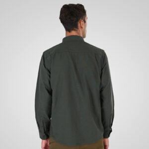262GS-5225 OXFORD SHIRTS WITH CHEST POCKET AND DENSE EMBROIDERY DK KHAKI MELANGE - Image 4