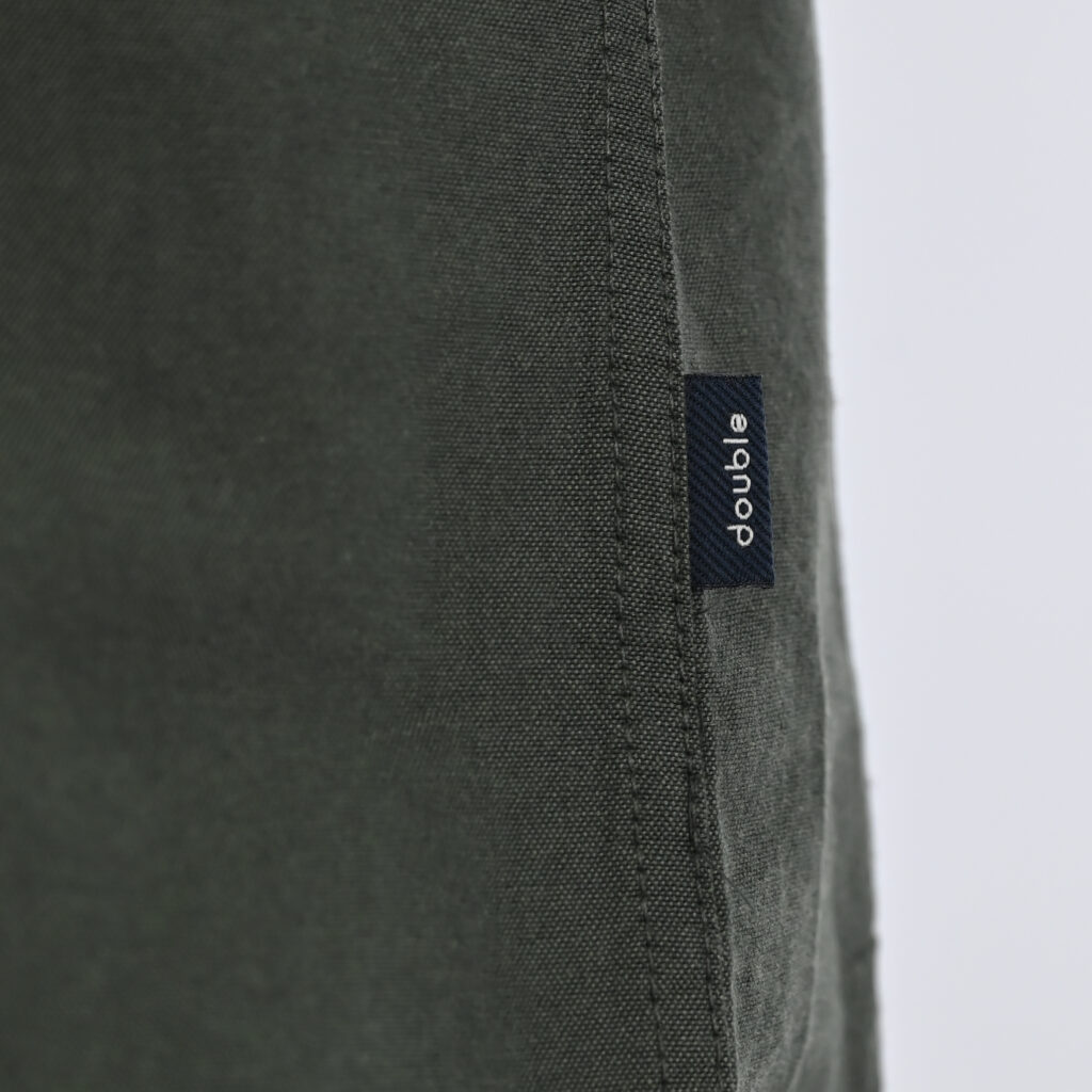 262GS-5225 OXFORD SHIRTS WITH CHEST POCKET AND DENSE EMBROIDERY DK KHAKI MELANGE