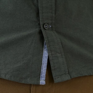 262GS-5225 OXFORD SHIRTS WITH CHEST POCKET AND DENSE EMBROIDERY DK KHAKI MELANGE - Image 6