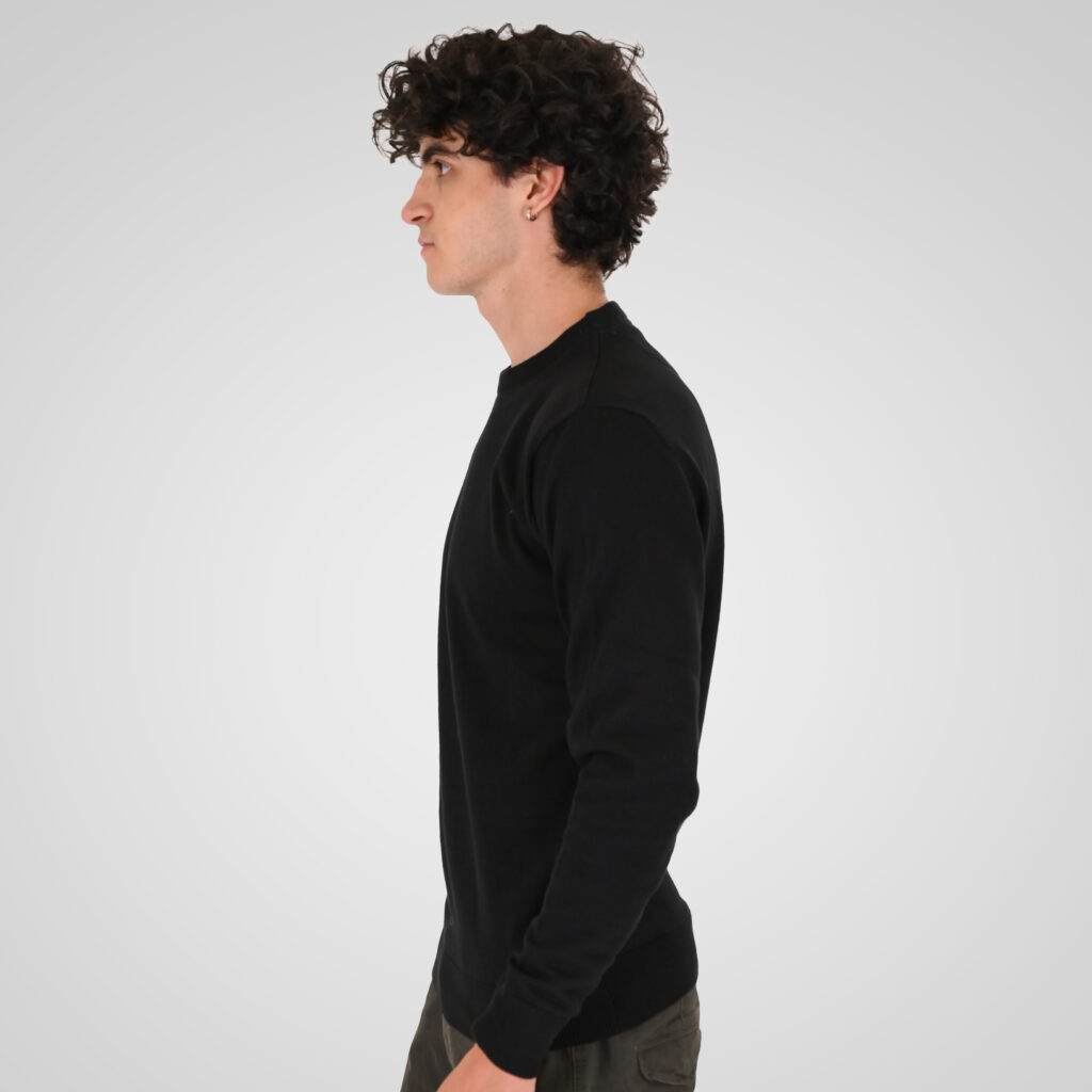 262KNIT-8070 KNITS CREWNECK BLACK