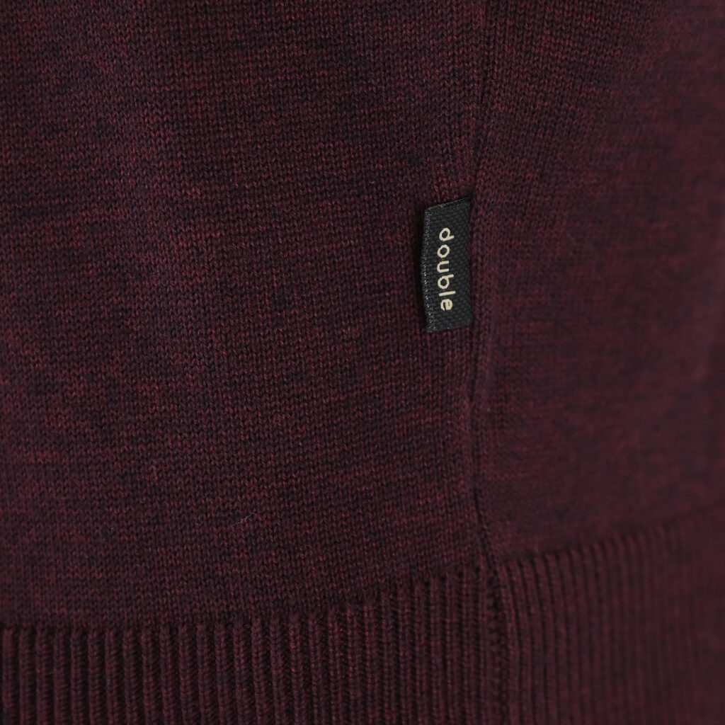 262KNIT-8070 KNITS CREWNECK BORDEAUX MELANGE