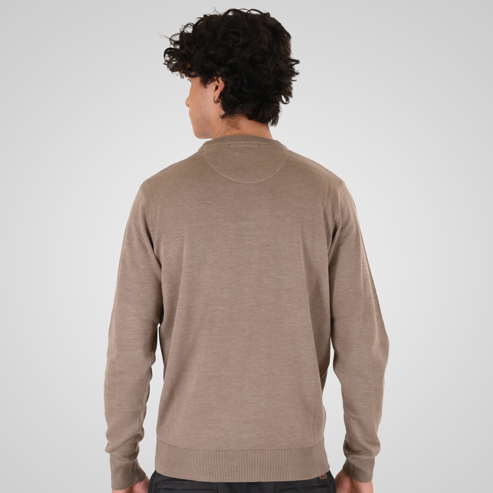 262KNIT-8070 KNITS CREWNECK CIGAR MELANGE - Image 4