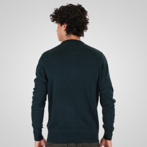262KNIT-8070 KNITS CREWNECK DK TEAL MELANGE - Image 4